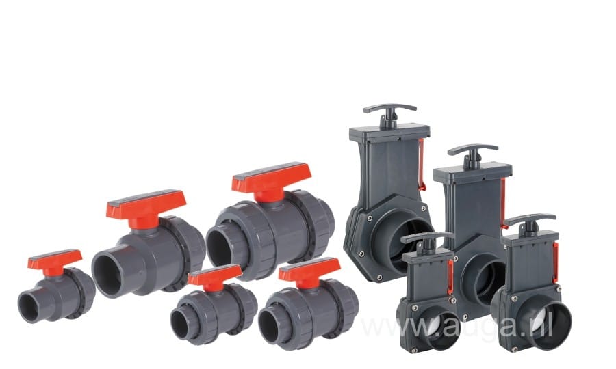 Auga Aanleggen Vijver Installatiemateriaal PVC Kogelkranen En Schuifkranen