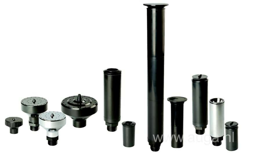 Auga Vormgeven Drijvende Vaste Fonteinen Fonteinsproeiers En Stelflenzen Plastic Spoeiers