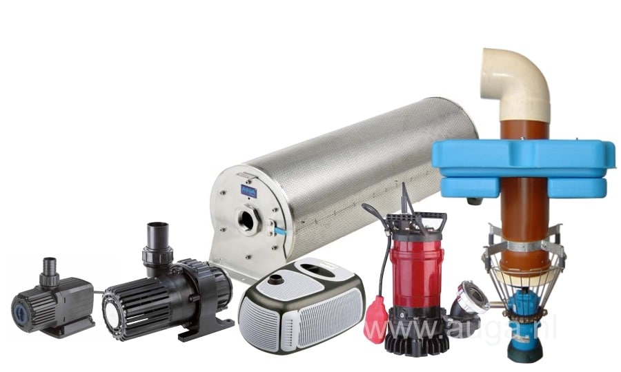 Vijverpompen nat opstelling