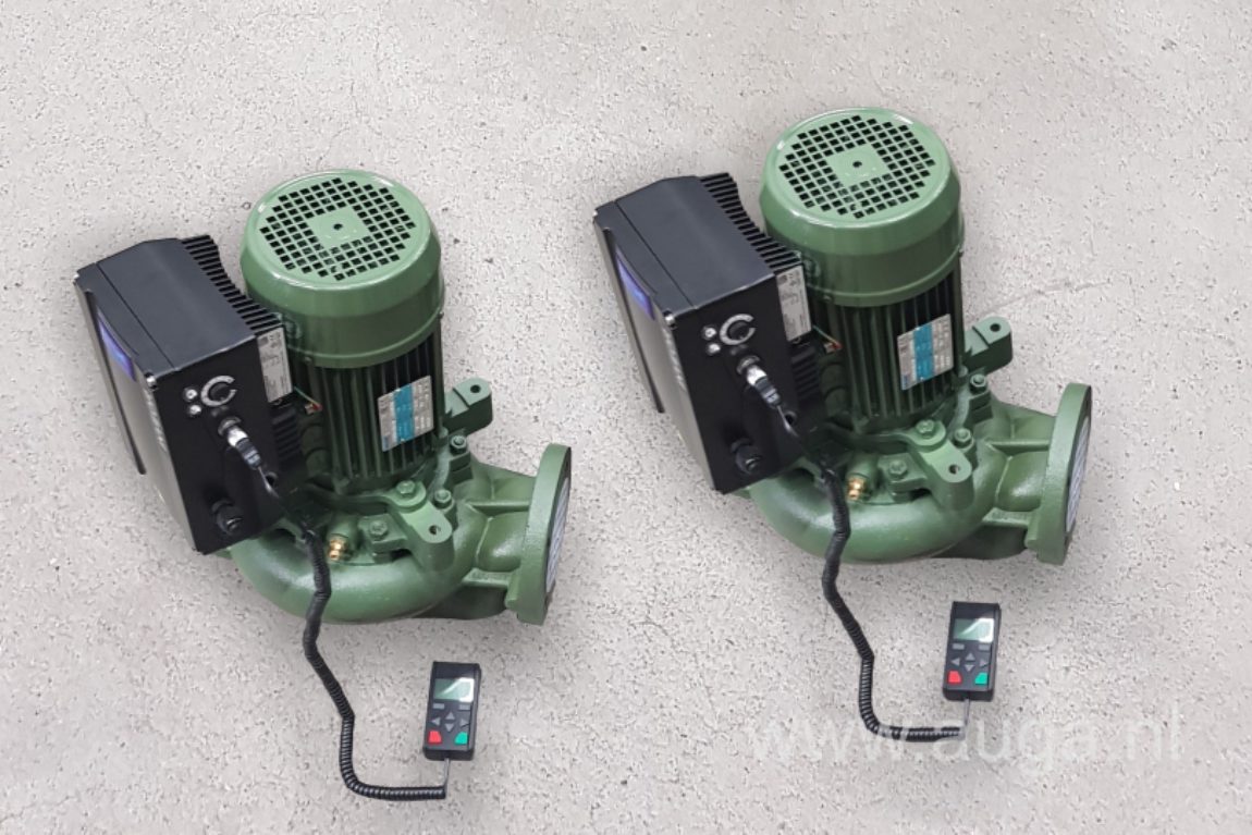 Industriepompen voor een groot zwemvijverproject